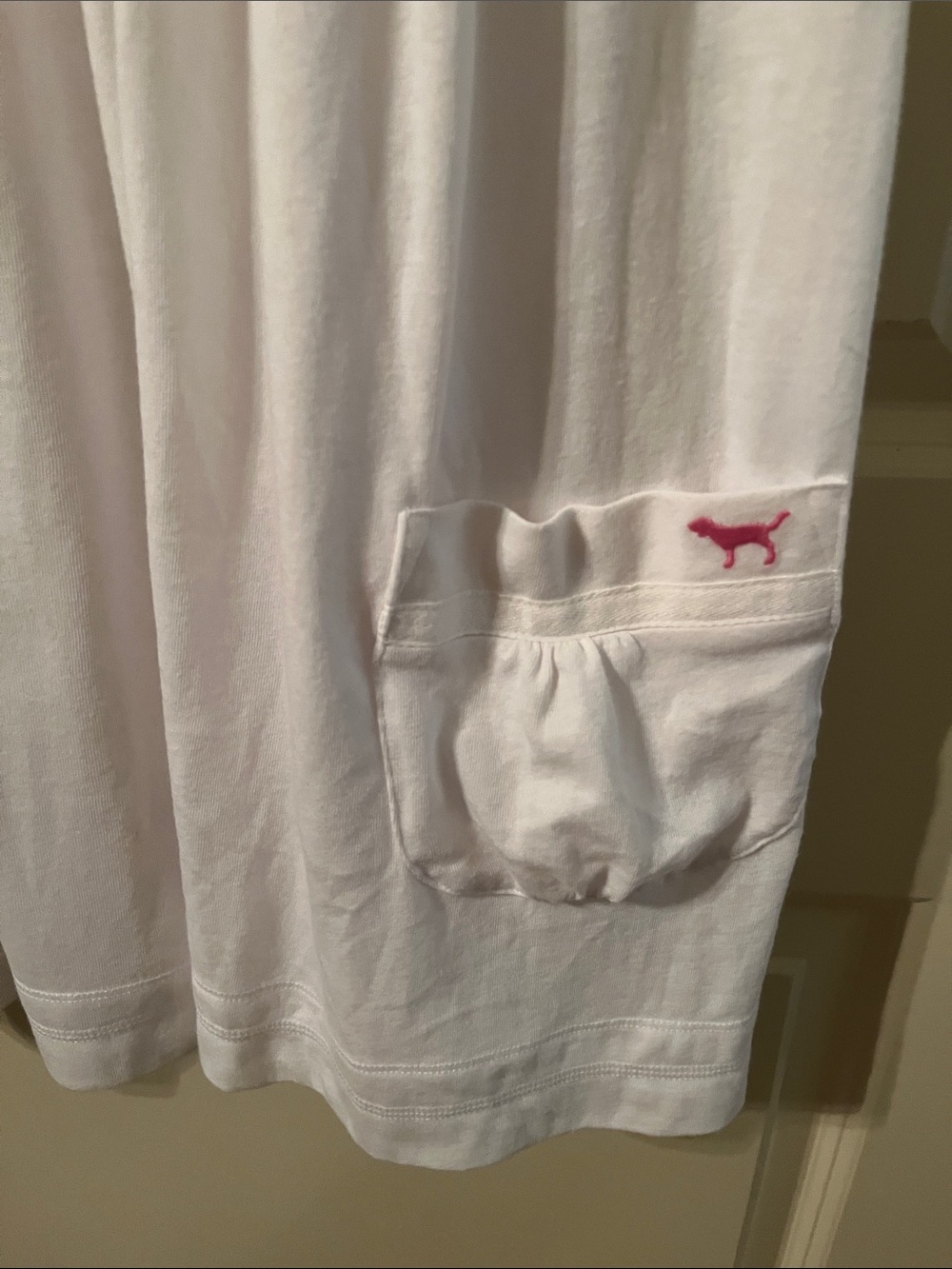 PINK Victoria's Secret White Cotton Swimsuit Coverup, NWT, Size Large - Picture 5 of 7
